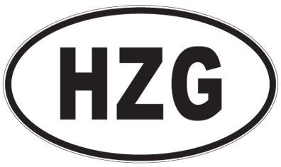 HZG - 3 Letter Initials Oval Magnet