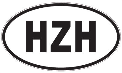 HZH - 3 Letter Initials Oval Magnet