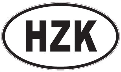 HZK - 3 Letter Initials Oval Magnet