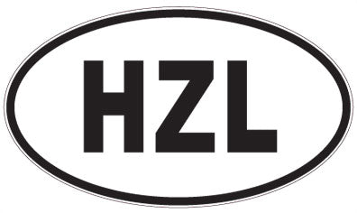 HZL - 3 Letter Initials Oval Sticker