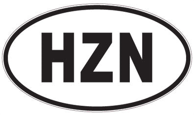 HZN - 3 Letter Initials Oval Magnet
