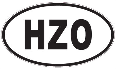 HZO - 3 Letter Initials Oval Magnet