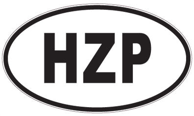 HZP - 3 Letter Initials Oval Magnet