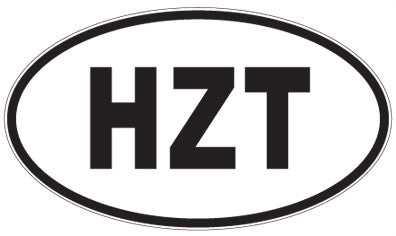 HZT - 3 Letter Initials Oval Magnet