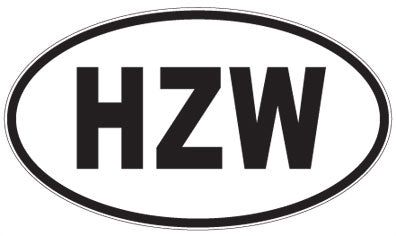 HZW - 3 Letter Initials Oval Magnet