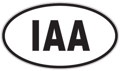 IAA - 3 Letter Initials Oval Magnet