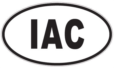 IAC - 3 Letter Initials Oval Magnet
