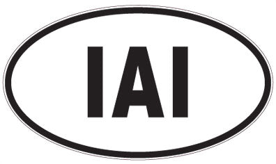 IAI - 3 Letter Initials Oval Magnet