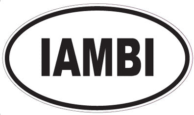 IAMBI - Oval Sticker