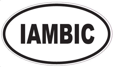 IAMBIC - Oval Sticker