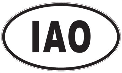 IAO - 3 Letter Initials Oval Magnet