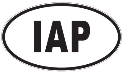 IAP - 3 Letter Initials Oval Sticker