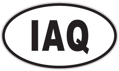 IAQ - 3 Letter Initials Oval Sticker