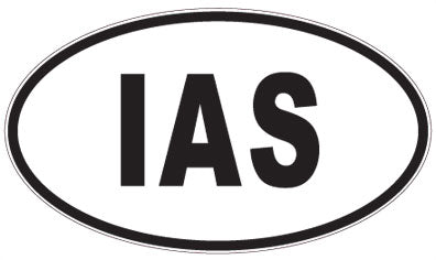 IAS - 3 Letter Initials Oval Sticker