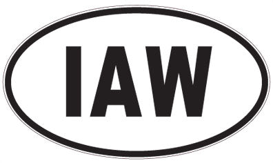IAW - 3 Letter Initials Oval Magnet