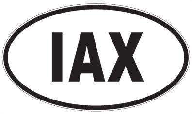 IAX - 3 Letter Initials Oval Magnet
