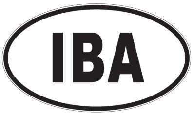 IBA - 3 Letter Initials Oval Sticker