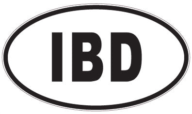 IBD - 3 Letter Initials Oval Sticker