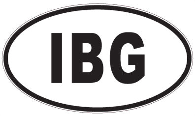 IBG - 3 Letter Initials Oval Magnet