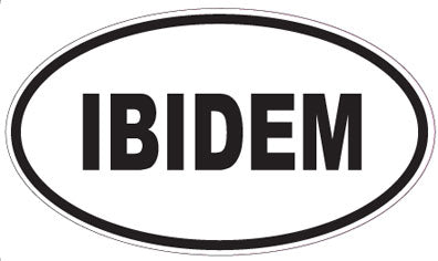 IBIDEM - Oval Sticker