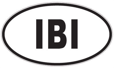 IBI - 3 Letter Initials Oval Magnet