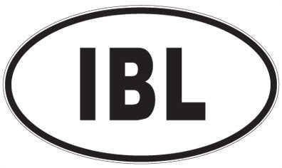IBL - 3 Letter Initials Oval Sticker