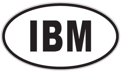 IBM - 3 Letter Initials Oval Magnet