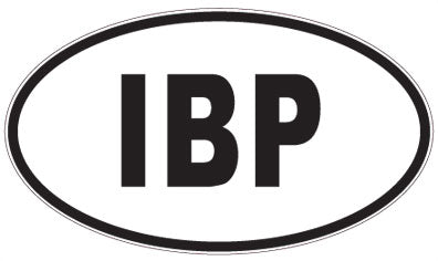IBP - 3 Letter Initials Oval Sticker