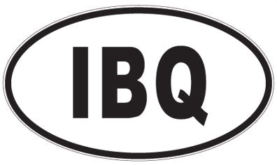 IBQ - 3 Letter Initials Oval Sticker