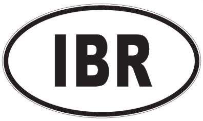 IBR - 3 Letter Initials Oval Sticker