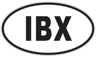 IBX - 3 Letter Initials Oval Sticker