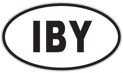 IBY - 3 Letter Initials Oval Magnet