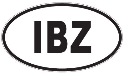 IBZ - 3 Letter Initials Oval Sticker