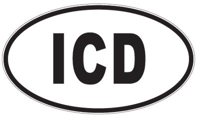 ICD - 3 Letter Initials Oval Magnet