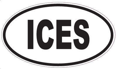 ICES - Oval Sticker