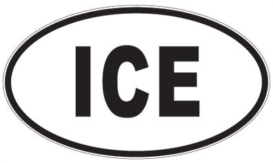 ICE - 3 Letter Initials Oval Magnet