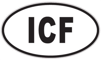 ICF - 3 Letter Initials Oval Magnet