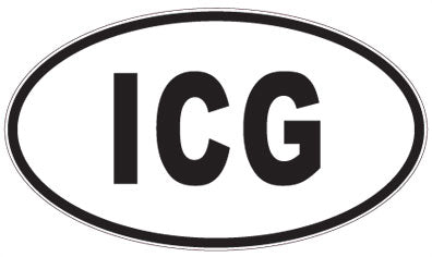 ICG - 3 Letter Initials Oval Magnet