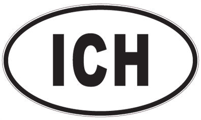 ICH - 3 Letter Initials Oval Magnet