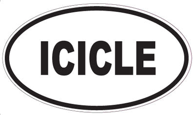 ICICLE - Oval Sticker