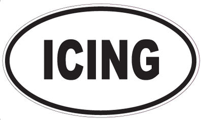ICING - Oval Sticker
