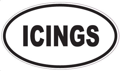 ICINGS - Oval Sticker