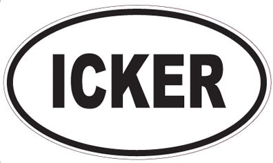 ICKER - Oval Sticker