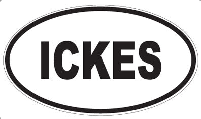ICKES - Oval Magnet