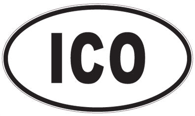 ICO - 3 Letter Initials Oval Magnet