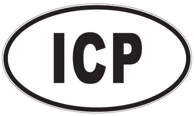 ICP - 3 Letter Initials Oval Magnet
