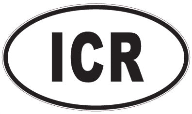 ICR - 3 Letter Initials Oval Magnet
