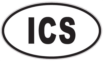 ICS - 3 Letter Initials Oval Magnet
