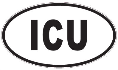 ICU - 3 Letter Initials Oval Magnet