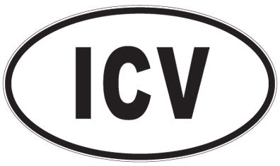 ICV - 3 Letter Initials Oval Magnet